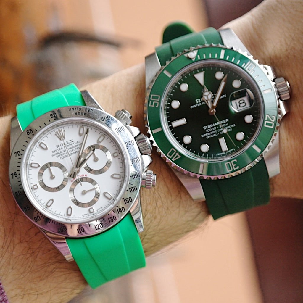 Correa de caucho curva 20mm Verde Fluor - Tempomat Madrid