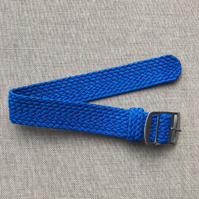 Tempomat Madrid, Electric blue Perlon Strap for Rolex & Omega, 20mm universal fit