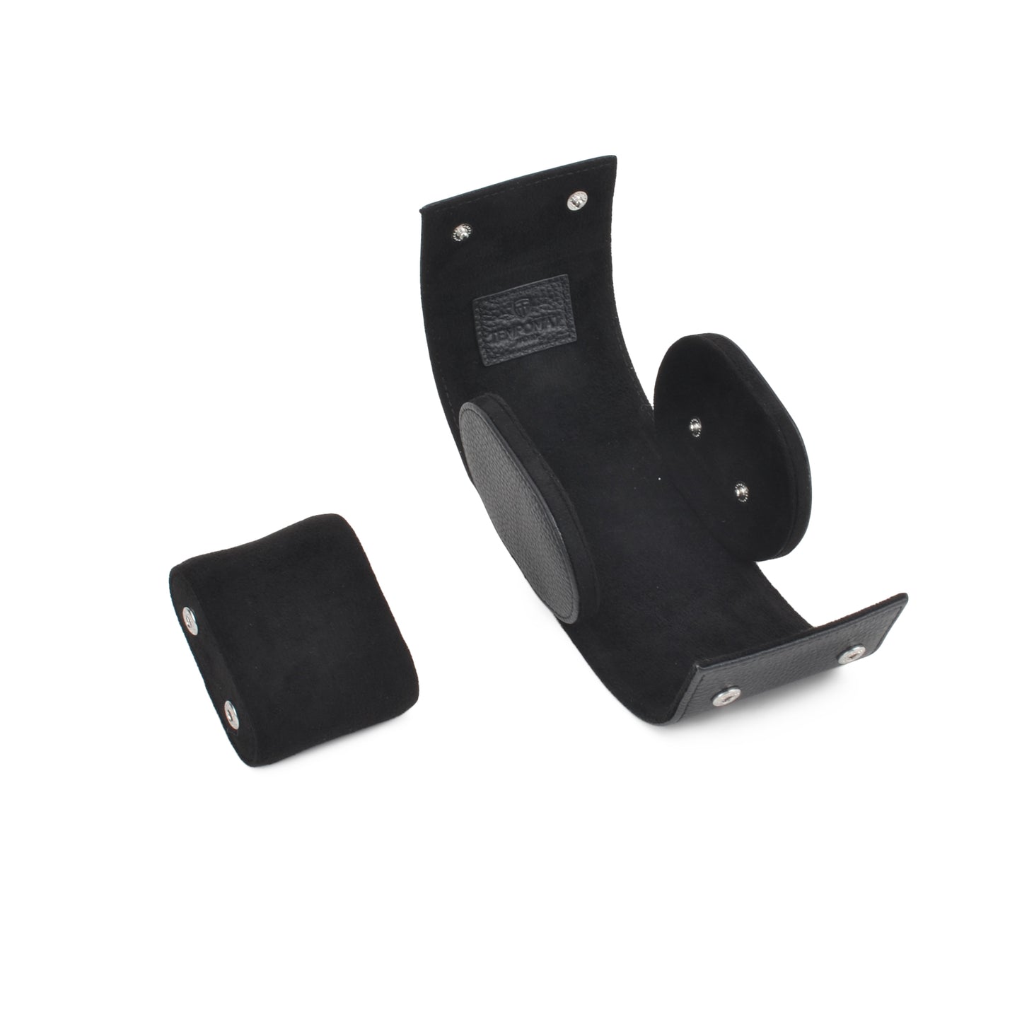 Estuche de reloj de cuero natural negro - Tempomat Madrid