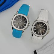 Tempomat Madrid  affordable luxury watch accessories, white  FKM vulcanized rubber straps for patek philippe aquanaut 