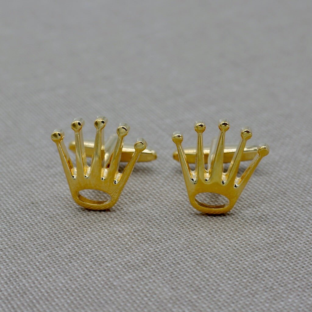 Gold Crown Cufflinks - Tempomat Madrid