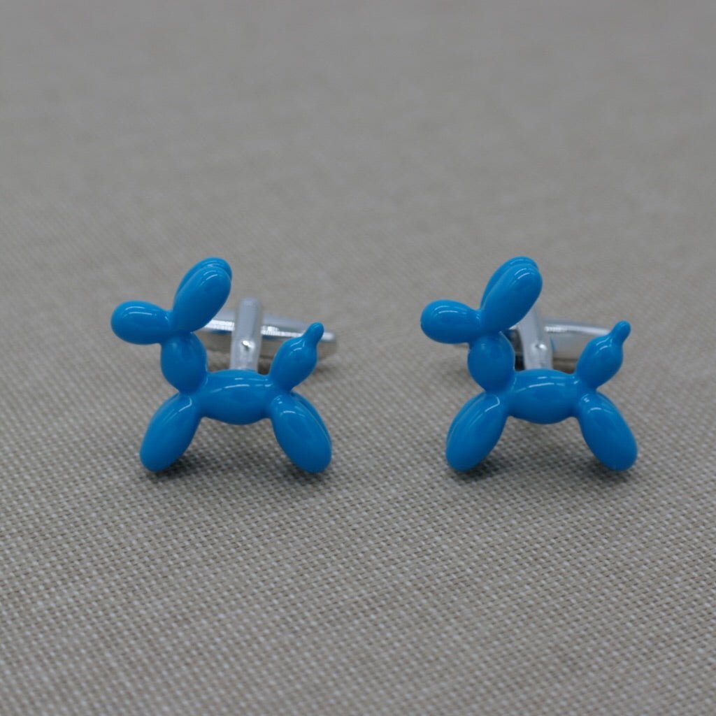 Light Blue Balloon dog Cufflinks - Tempomat Madrid