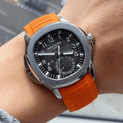 Orange FKM Vulcanized Rubber Strap for Patek Philippe Aquanaut