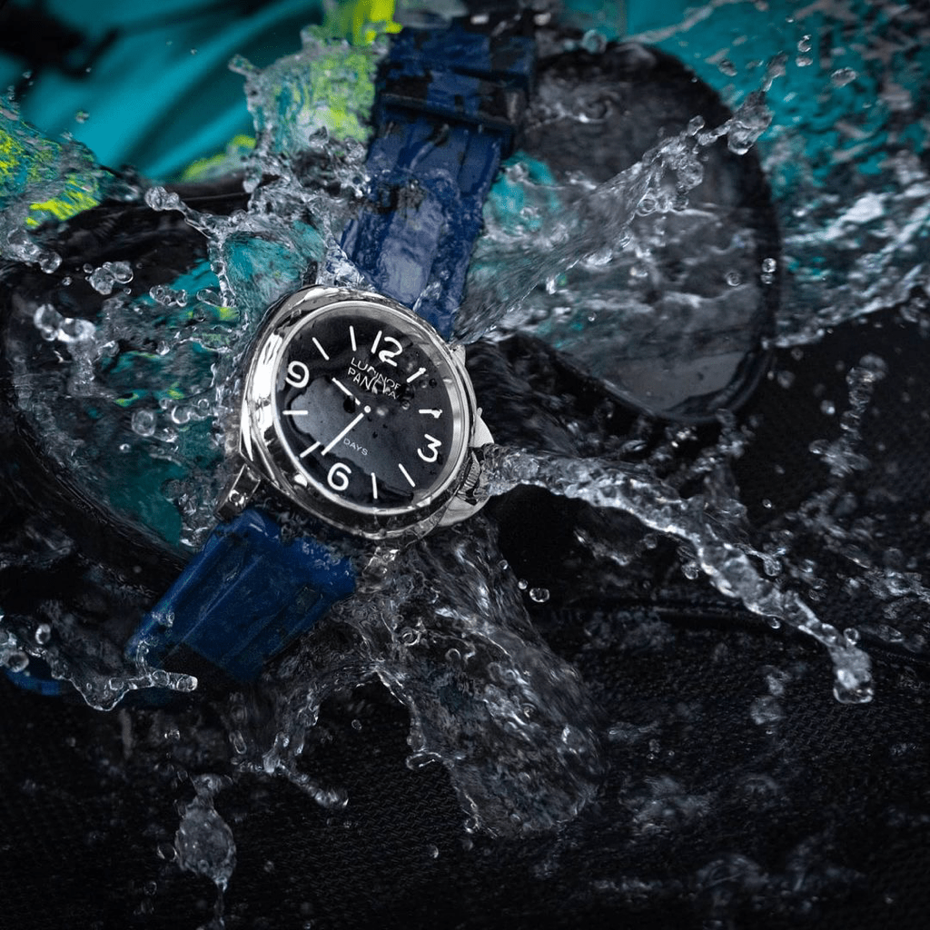 Correa de caucho con diseño de camuflaje digital azul de 24 mm - Tempomat Madrid