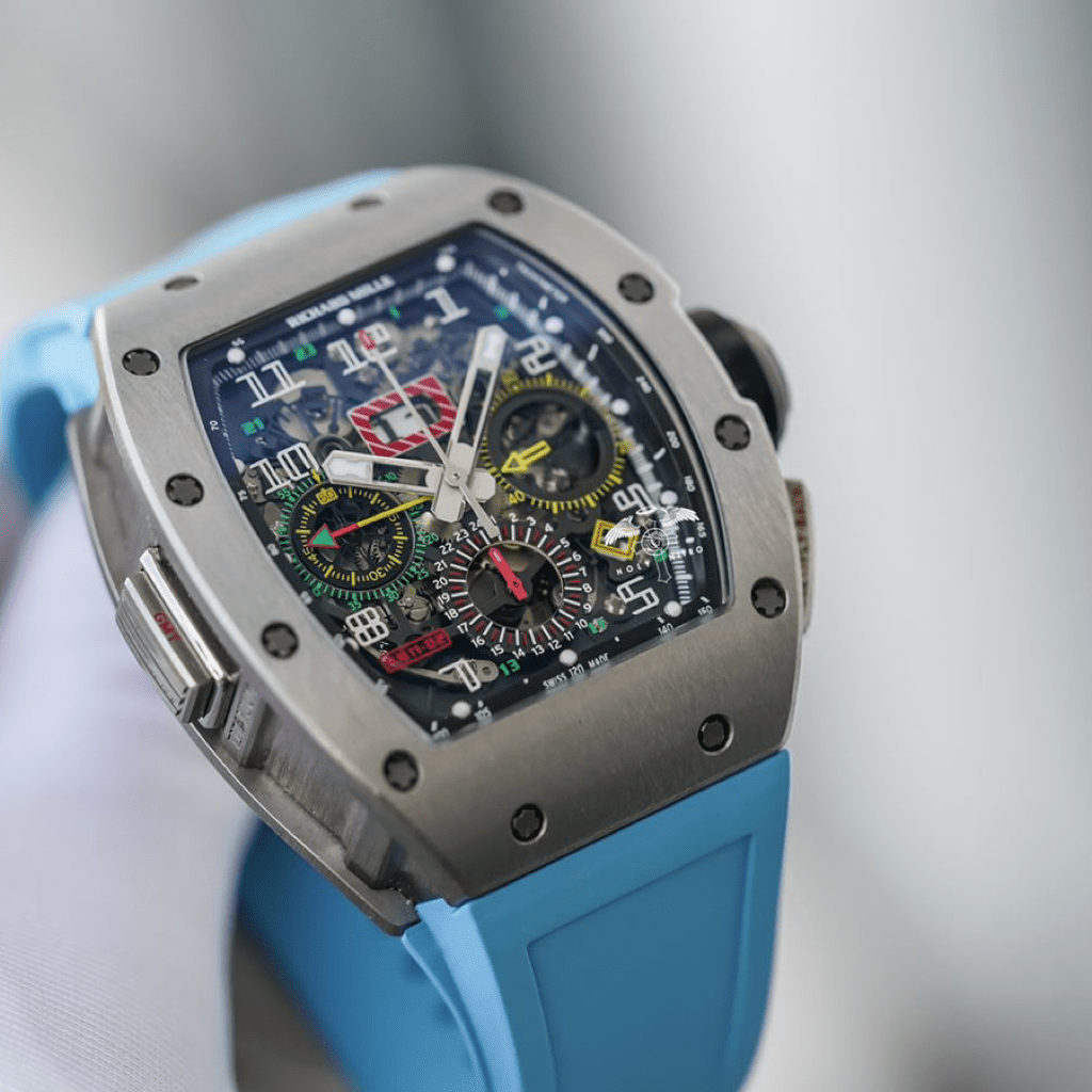 FKM Vulcanized Blue Marbella strap for RM - Tempomat Madrid