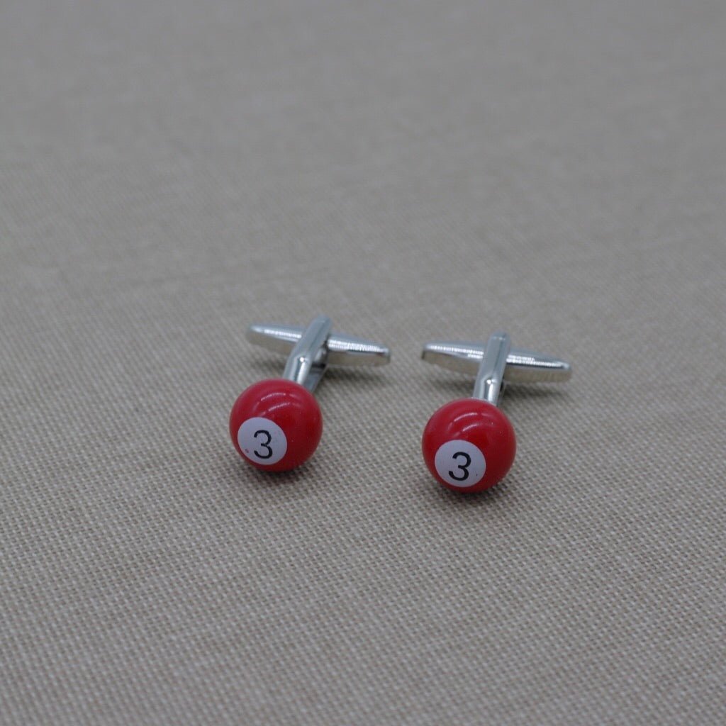Red Billiard Cufflinks - Tempomat Madrid