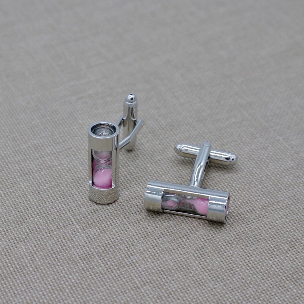 Pink Sand Clock Cufflinks - Tempomat Madrid