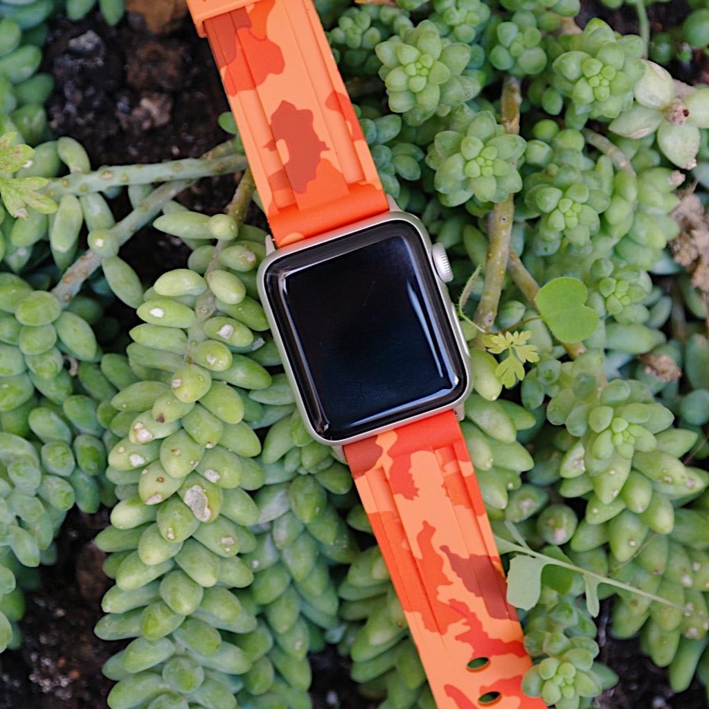 Orange Camo Rubber Strap - iwatch - Tempomat Madrid