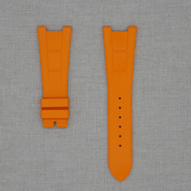 Tempomat Madrid  affordable luxury watch accessories, orange FKM vulcanized rubber straps for patek philippe nautilus