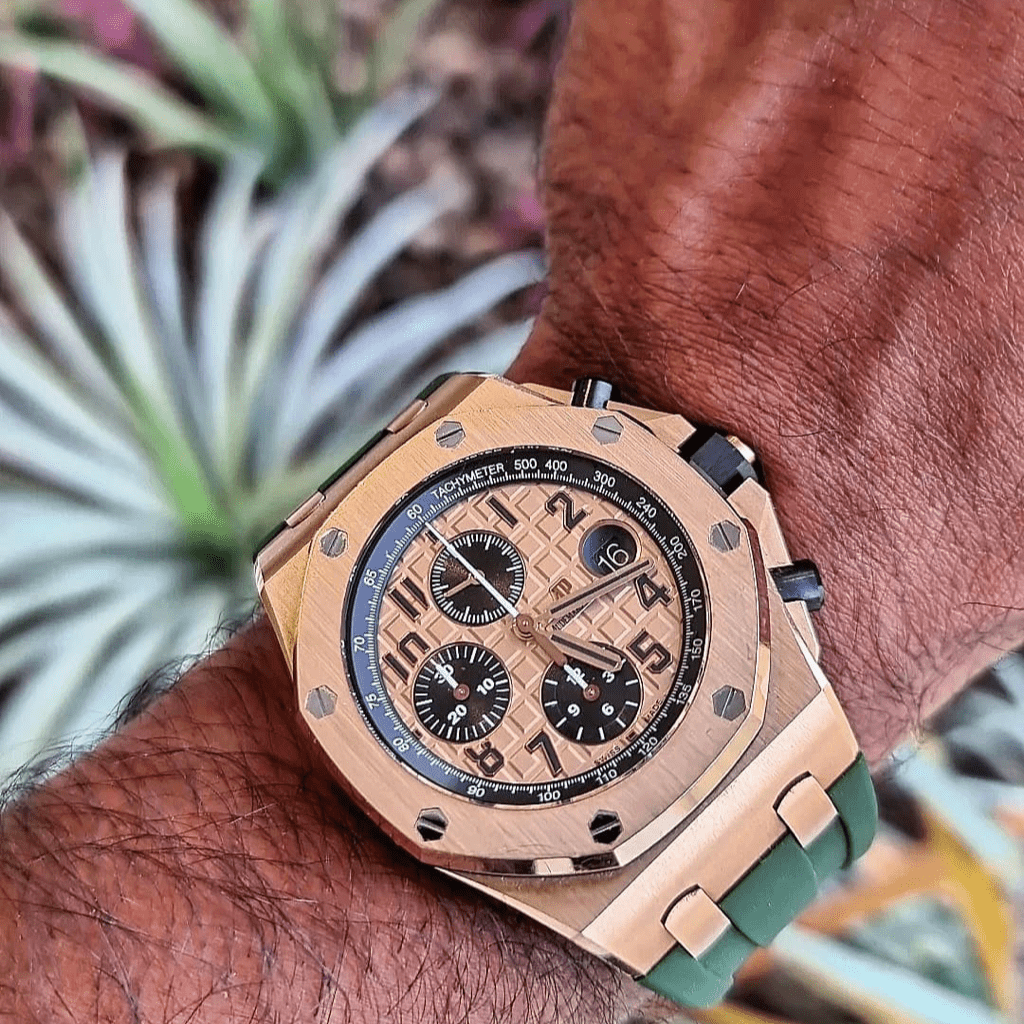 Green Rubber Strap for AP 42mm - Tempomat Madrid