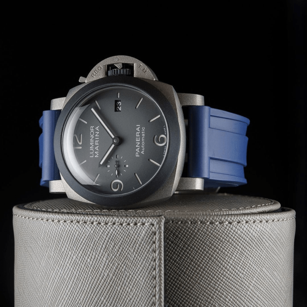 24mm Navy Blue Rubber Strap - Tempomat Madrid