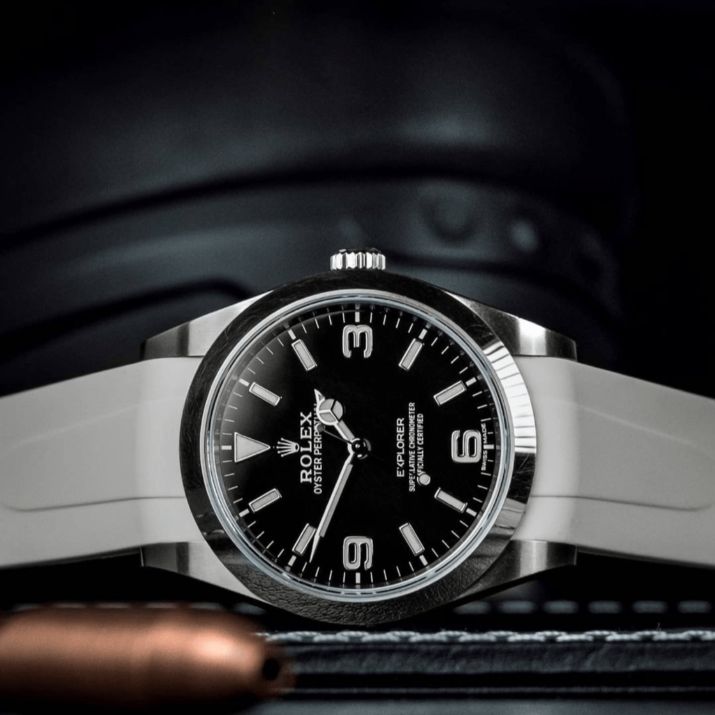 Correa de caucho gris de 20 mm con extremo curvo - Tempomat Madrid