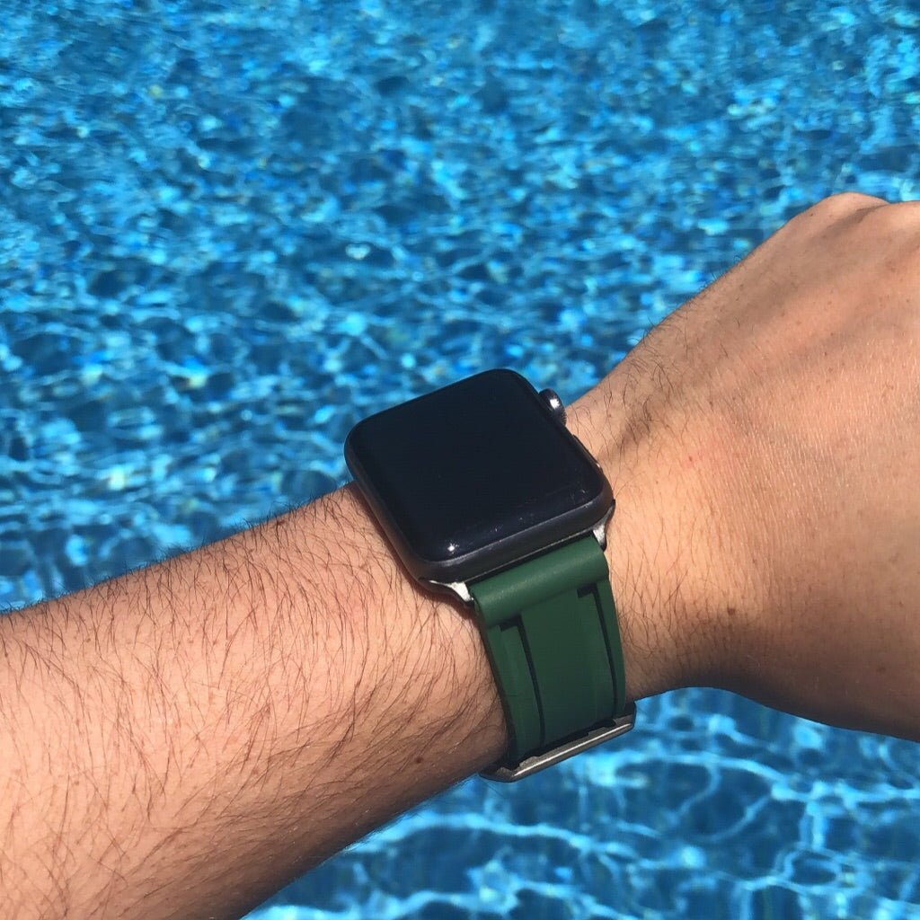 Olive Green Rubber Strap - iwatch - Tempomat Madrid