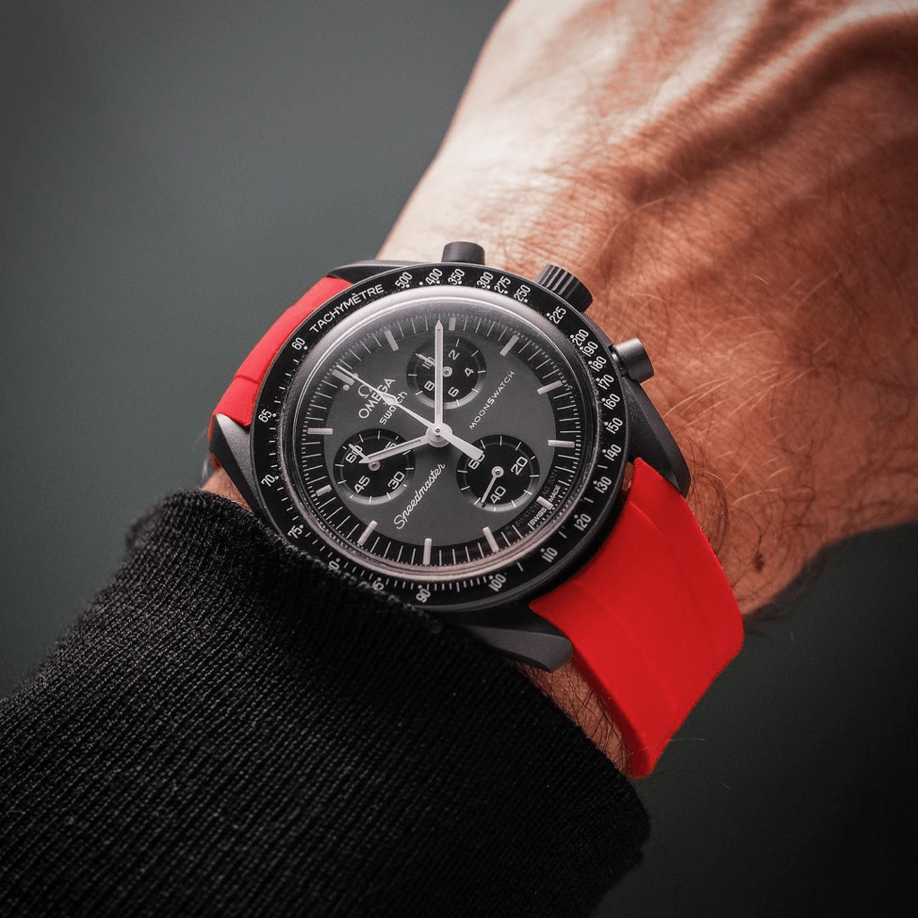 Correa de Caucho Curvada Rojo Vino 20mm - Tempomat Madrid