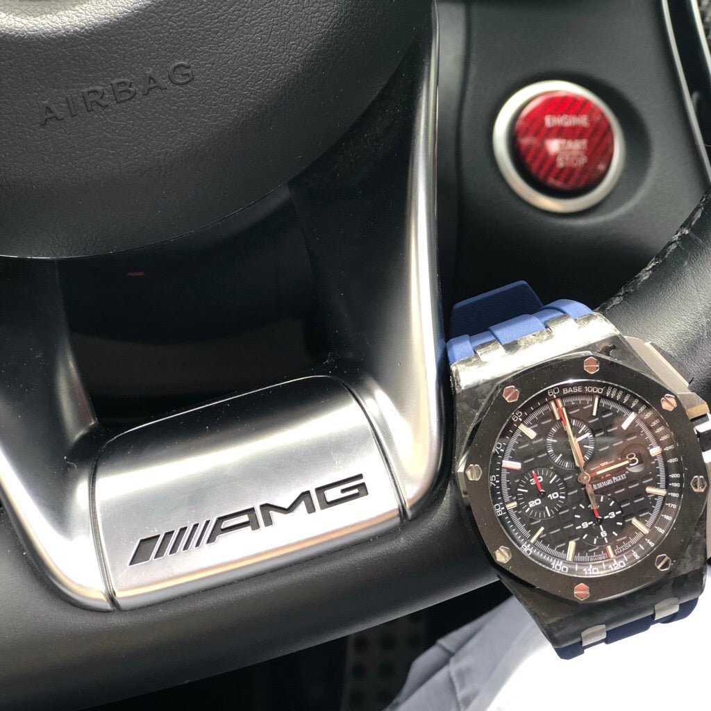 Navy Blue Rubber Strap for AP 44mm - Tempomat Madrid